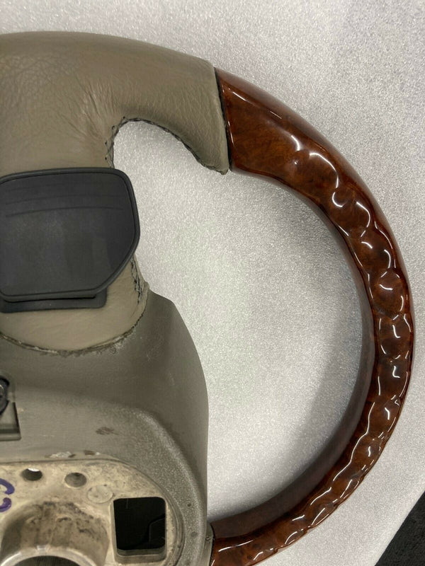 For Audi Q7 Walnut and Beige Leather Steering Wheel 2006-2015