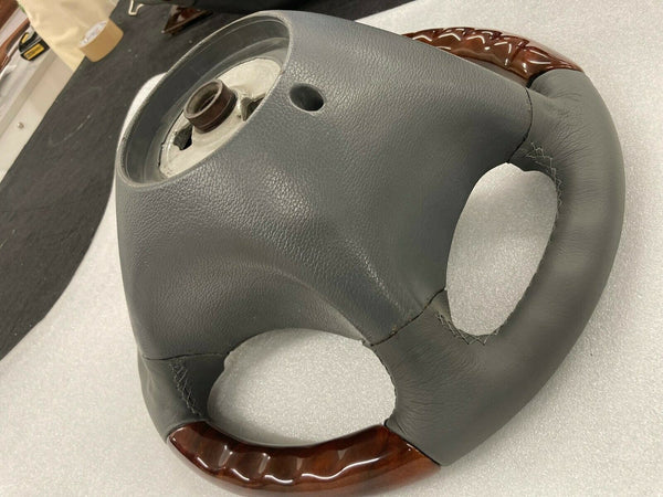 For Mercedes W208 CLK Facelift Gray Walnut Veneer Steering Wheel 2000-2003