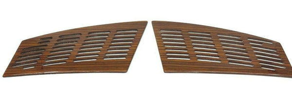 Mercedes W126 C126 Compatible Zebrano Color Dash Speaker Cap Covers 2 Pieces