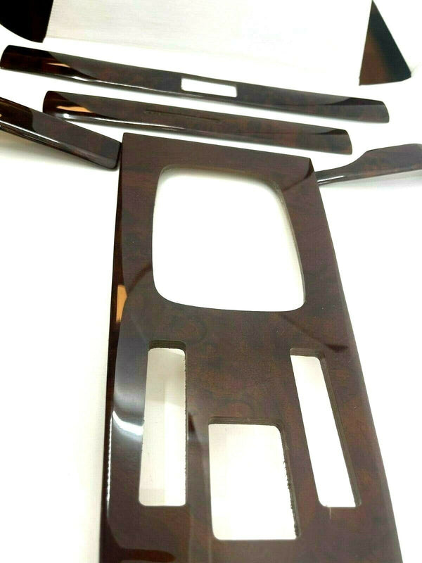 Mercedes W123 (LHD) Compatible Walnut Color Interior Dash Trim + Shifter Frame 5 Pieces Set