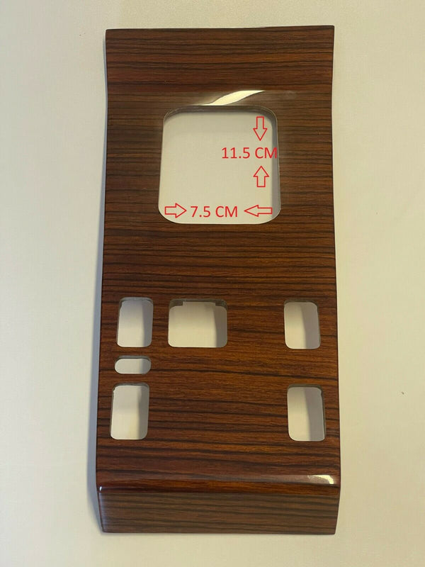 Mercedes W124 Compatible Burl Wood Zebrano Shifter Frame Panel Console