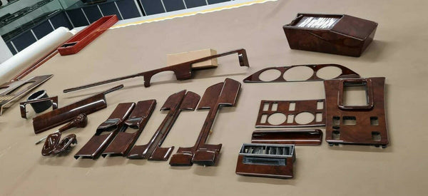 Mercedes W126 500SE 500SEL 280SEL 560SEC 500SEC (RHD) Compatible Walnut Color Wood Trim Set