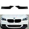 Piano Black Front Bumper Splitter Lip Flaps 2 pcs for BMW F10 5 Series 2010-2016