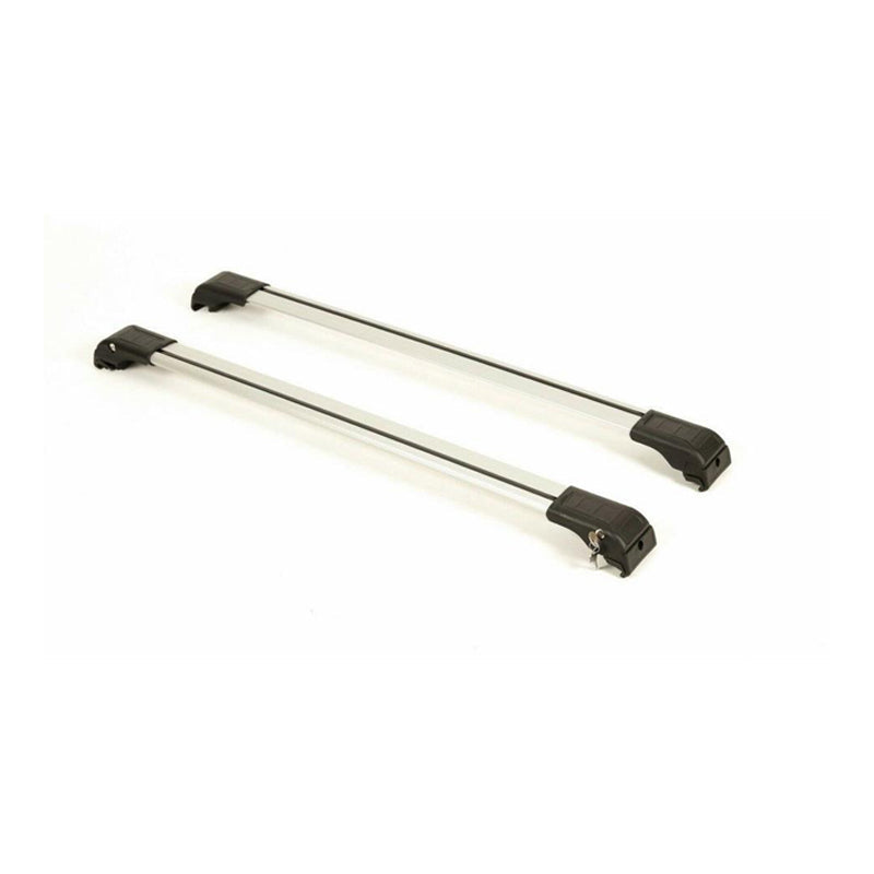 Barres De Toit Transversales Menabo Pour Jaguar F-Pace 2016-2020 - Noir, Capacité 50kg, Pour Toits Lisses