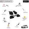 4D Premium Rubber Car Floor Mat for Vw Golf 2012 - 2018