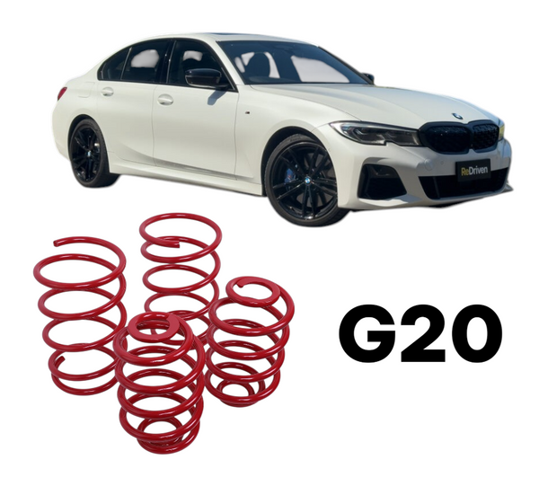Bmw G20 18-24 Compatible Red Color Sport Lowering Coil Spring Suspension Upgrade Set