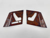 Mercedes R129 LHD Compatible Dark Walnut Switch Panel Trim With Memory L&R 2 Pieces Set