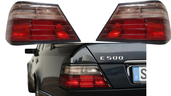 Mercedes W124 1985-1993 300E Compatible Rear Taillight Set R+L US Spec Pink E500 Hella Type