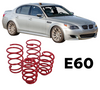 Bmw E60 03-10 Compatible Red Color Sport Lowering Coil Spring Suspension Upgrade Set