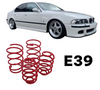 Bmw E39 1995-2004 Compatible Red Color Sport Lowering Coil Spring Suspension Upgrade Set
