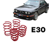 Bmw E30 1983-1991 Compatible Red Sport Lowering Coil Spring Suspension Upgrade Set