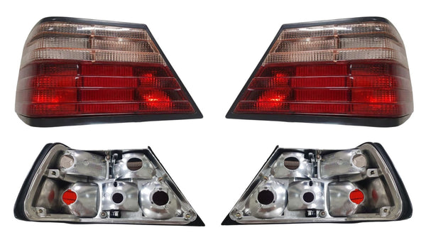 Mercedes W124 1985-1993 300E Compatible Rear Taillight Set R+L US Spec Pink E500 Hella Type