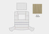 Mercedes W110 190 Compatible Interior Headliner with Sunroof Cream Color