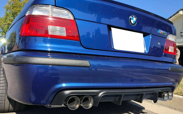 BMW E39 Mtech 95-2004 Compatible Rear Bumper Lower Diffuser Insert Dual Exhaust Tip
