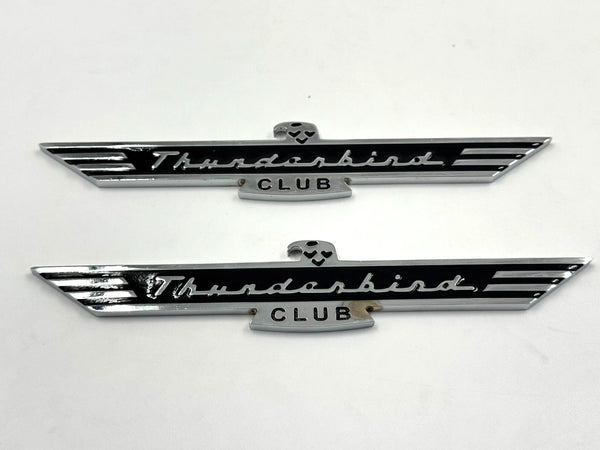 Ford Thunderbird 70's Compatible Decorative Tail Emblem Ornament Badge Black 2pcs