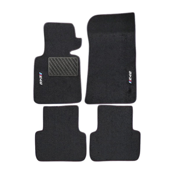 BMW E46 Coupe 1996-2006 Compatible Black Carpet Floor Mat Set