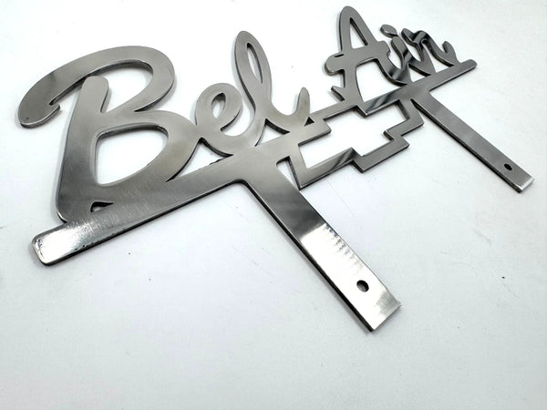 Bel Air Club Classic Metal Hot Rod Window Sign Plaque Laser Cut 8x13"