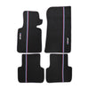 BMW E46 Coupe 1996-2006 Compatible Black Carpet Floor Mat Set M Stripe