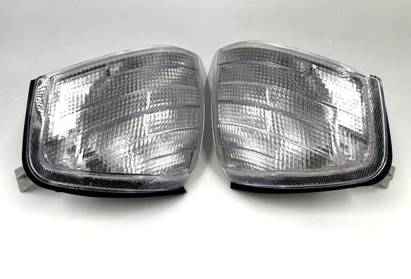 Mercedes-Benz W202 C Class Compatible USA Turn Signal Indicator Set White Right + Left 2028260743