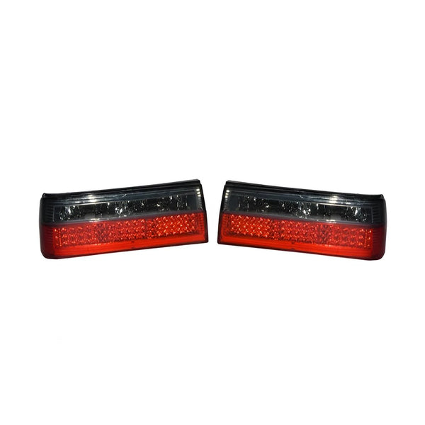 BMW E30 1988-1991 Compatible Tail Light Set Smoked Red MHW