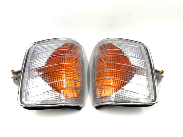 Mercedes-Benz W201 190E 190D 82-93 Compatible USA Turn Signal Light Set Yellow White Right + Left