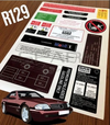 Mercedes-Benz R129 SL Class Compatible Decal Set Stickers All Models Best Quality