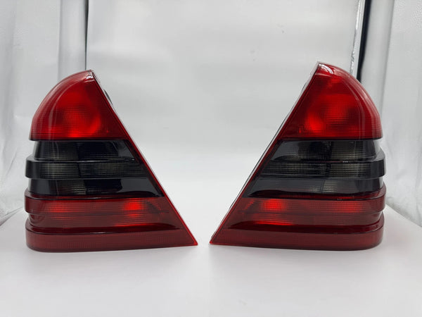 Mercedes W202 1993-2000 Compatible Tail Light Set Dark Red 2028202266