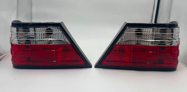 Mercedes W124 C124 Compatible Red White Rear Tail Light Set 2 Pieces
