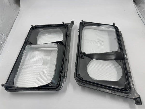 Mercedes-Benz W124 93-95 Compatible Headlight Glass With Frame Right + Left Set