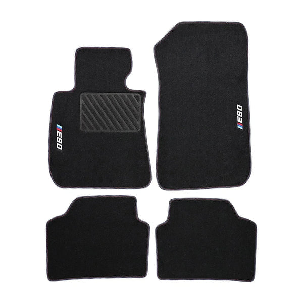 BMW E90 3 Series Sedan 2005-2011 Compatible Black Carpet Floor Mat Set