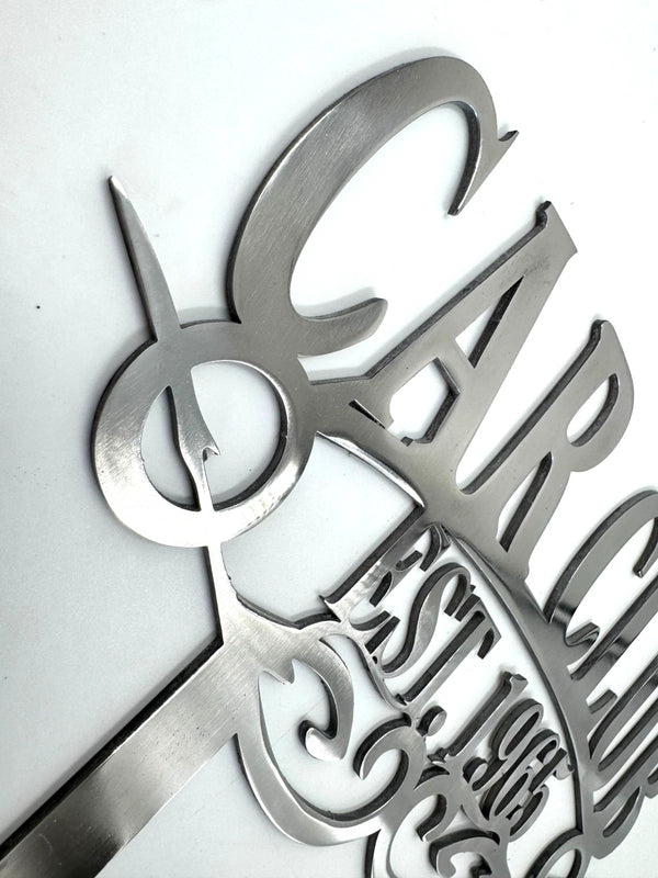 Car Club Classic Metal Hot Rod Window Sign Plaque Laser Cut 8x13"