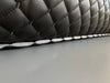 Fabric Foam Quilted Black and Black Car Seat Upholstery Diamond