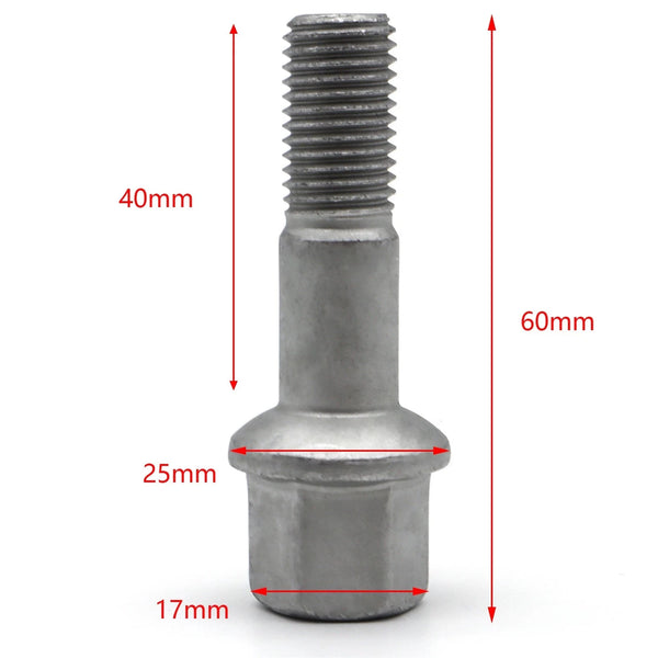 Mercedes W124 W201 Compatible Wheel Lug Bolt Set 20pcs M12x1.5