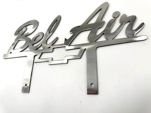 Bel Air Club Classic Metal Hot Rod Window Sign Plaque Laser Cut 8x13"