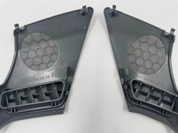 Mercedes E Series W210 96-99 Compatible Front Dashboard Speaker Cover Left+Right 2pcs Gray