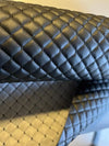 Fabric Foam Quilted Black and Black Car Seat Upholstery Diamond