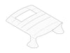 Mercedes W110 190 Compatible Interior Headliner with Sunroof Cream Color