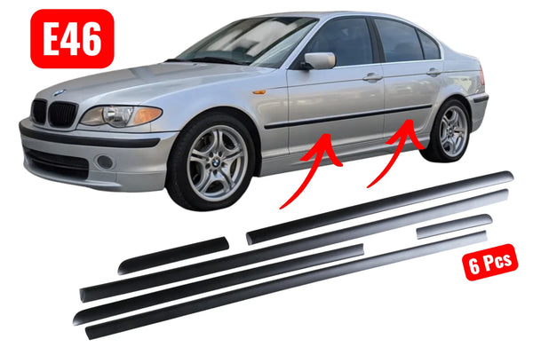 BMW E46 M3 Badge Sedan 1998-2005 Compatible Body Side Molding Door Moulding Trim