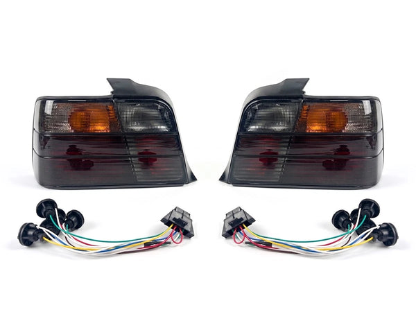 BMW E36 3 Series Sedan Compatible Purple Smoke Tail Light 2pcs