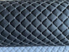Leatherette Fabric Foam Quilted Black and Gray Car Seat Upholstery
