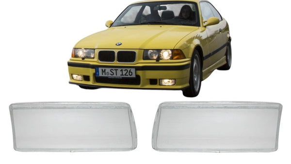 BMW E36 91-98 Compatible Headlight Glass Right + Left Set