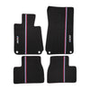 BMW E30 Sedan 1982-1991 Compatible Black Carpet Floor Mat Set M Stripe