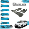 4 Pcs 3D Car Floor Mats Fit Hyundai Santa Fe 2012-2018