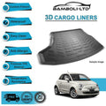 Fit For Fiat 500 2008-2019, Rear Liner Rubber 3D Cargo Trunk Mat