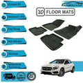 4 Pcs 3D Car Floor Mats Fit For Mercedes Gla Class 2015-2019 Black Color