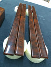 Mercedes R107 SL Class Compatible Walnut Color Wood Door Trims Set 2 Pieces
