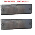 Fit For Bmw 3 Series E30 Front Bumper Signal Light Lens Glass 2 Pcs Smoke Color