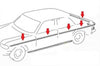 Mercedes Benz W114 W115 Sedan 4 Doors Chrome Side Mouldings Trim 10 Pcs S.Steel