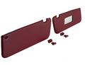 Sunvisor And Clips Set For Mercedes R107 W107 C107 Burgundy Color 1078100570 1078100610