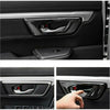 Fit For Honda CR-V 2019-2021 Interior Door Handle Cover Plastic Carbon 4 PCS